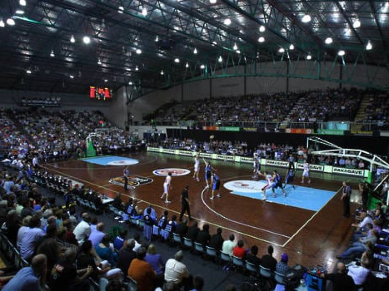 Adhesive Floor Vinyl On Backetball Court - Displays2Go