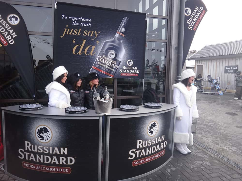 Billboard used during a vodka sampling campaign