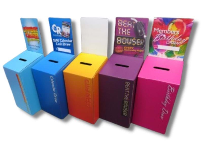 Large cardboard entry boxes with full print - Displays2Go.com.au