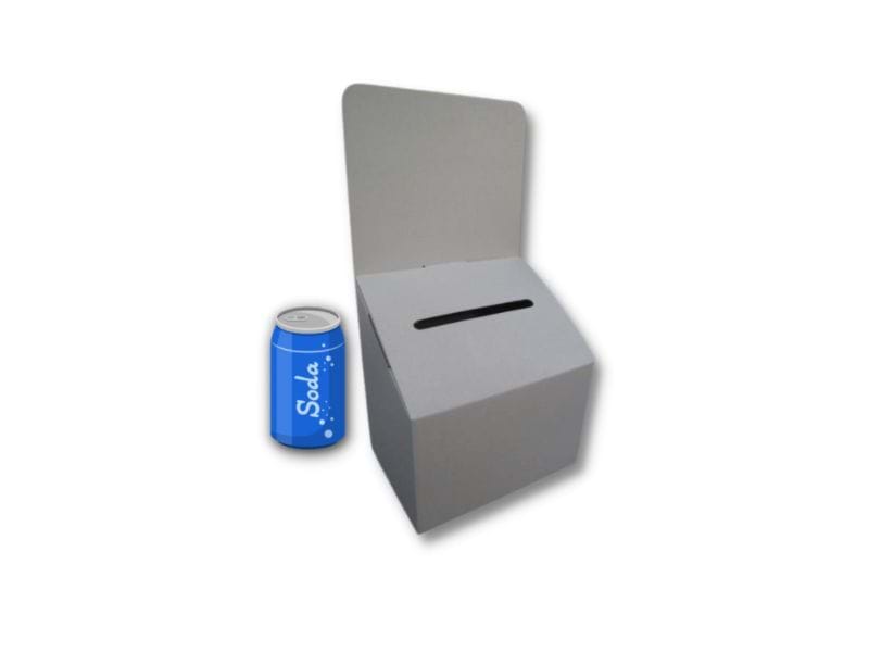 Small white cardboard entry box - Displays2Go.com.au