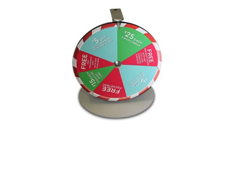 Custom prize wheel design with 7 segments - Displays2Go
