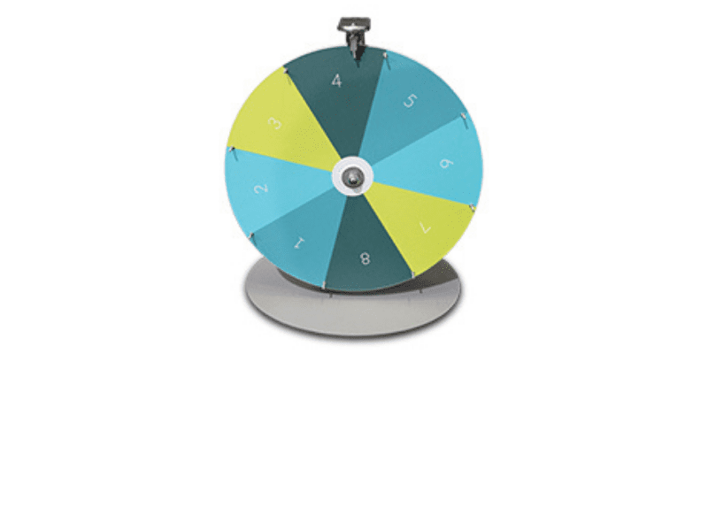 Custom prize wheel design with 8 segments - Displays2Go