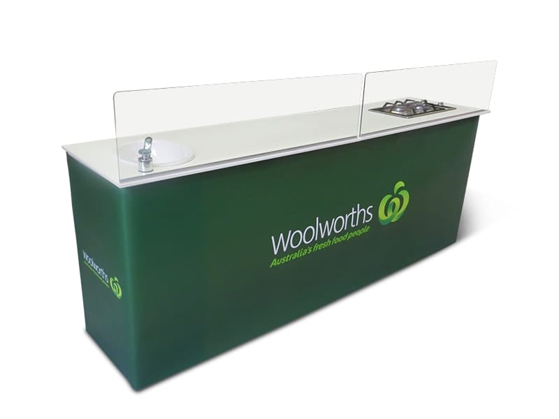 Custom Demonstration Tables: Woolworths Table - Displays 2 Go