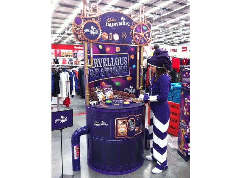 Dairy Milk Cadbury Chocolate Bespoke Vending Table - Displays 2 Go