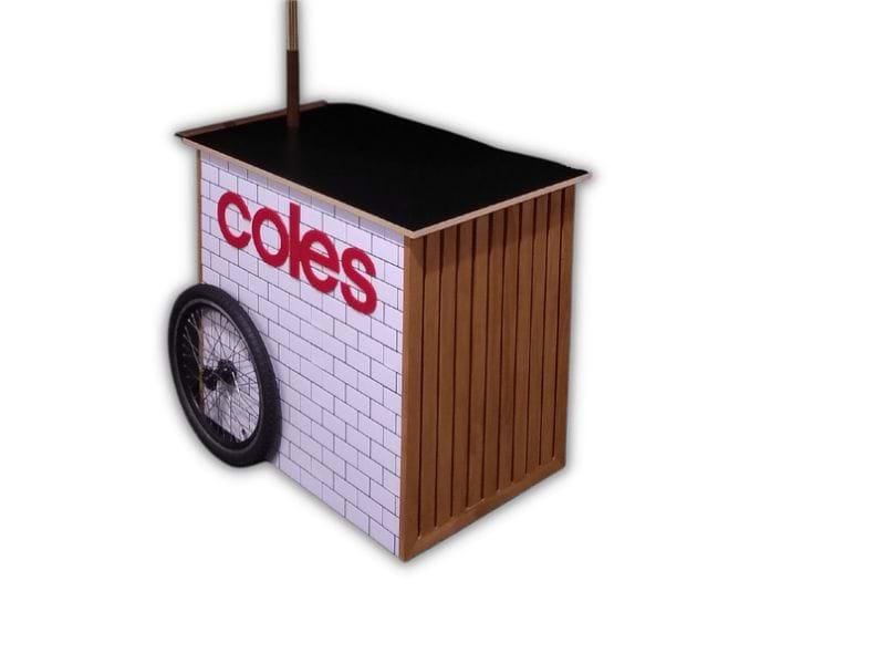 Bespoke design for Coles to match their in-store theme - Displays2Go.com.au