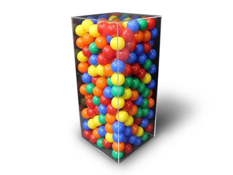 Custom Plinths: Multi-Colored Ball Glass - Displays 2 Go