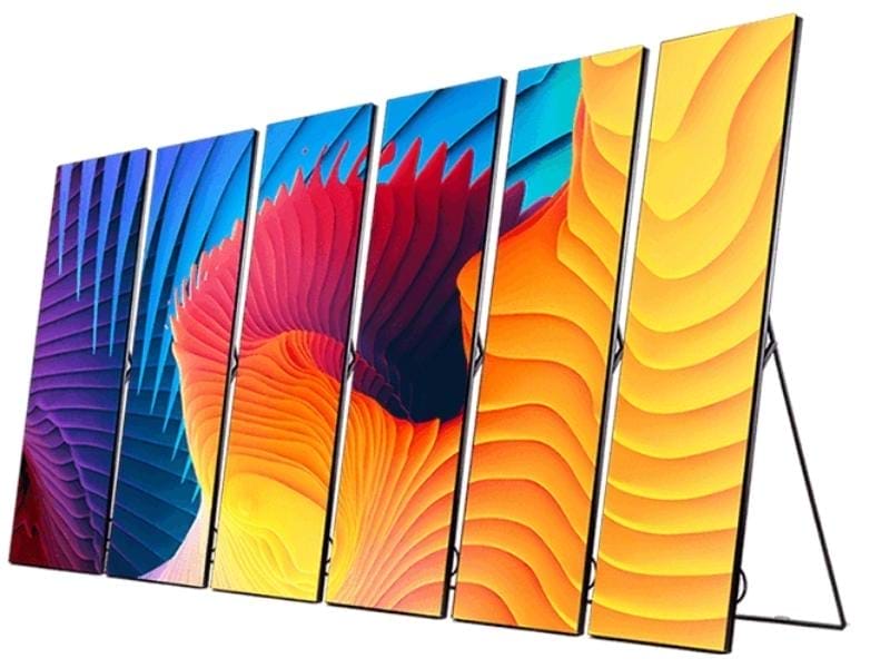 Group the digital stands together to create a larger wall - Displays2Go