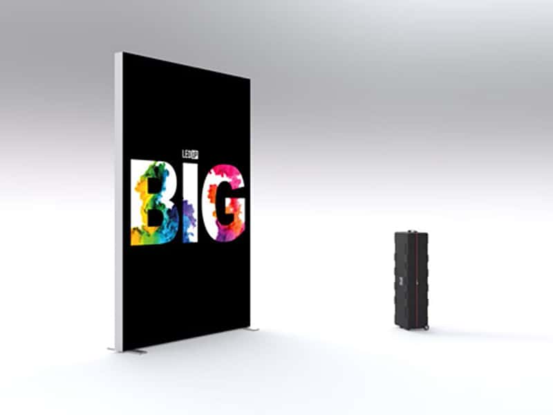 2 metre lightbox Brandframe with carry case - Displays2Go.com.au