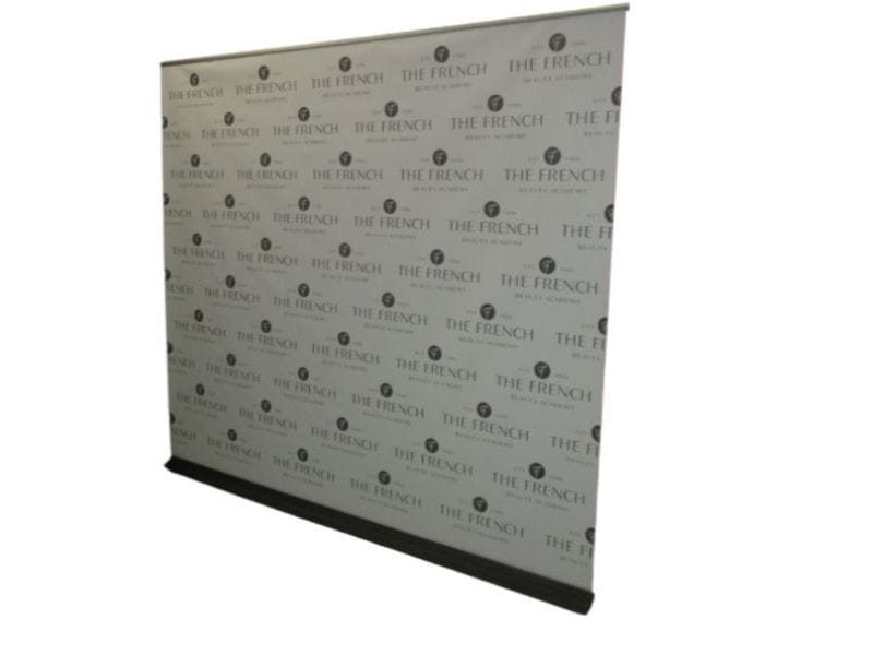 2.4 metre wide pull up banner The French - Displays 2 Go