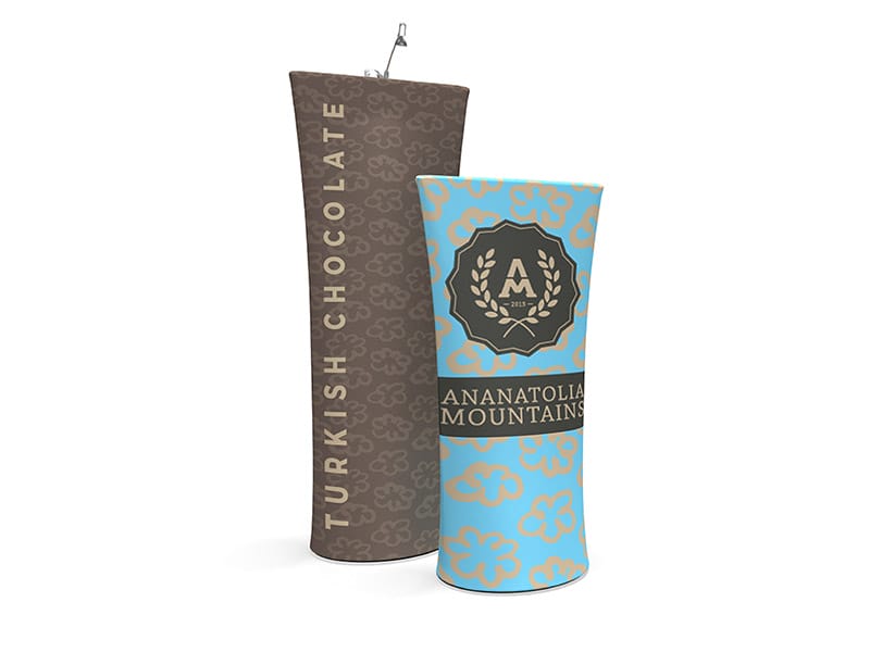 Portable banner with flat top - Displays 2 Go