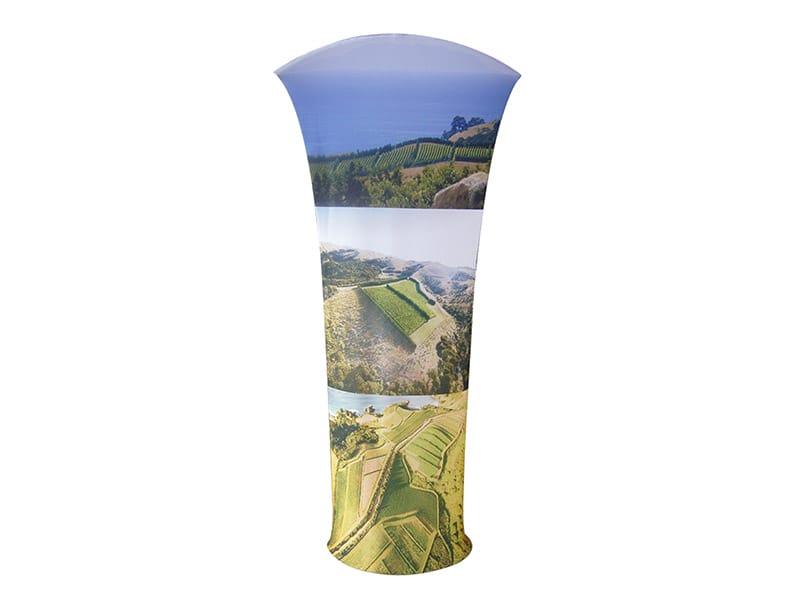 Portable banner with curved top - Displays 2 Go