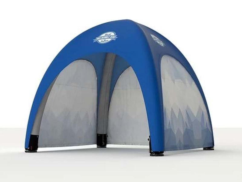 3m inflatable gazebo with 3 single-sided printed doors - Displays2Go