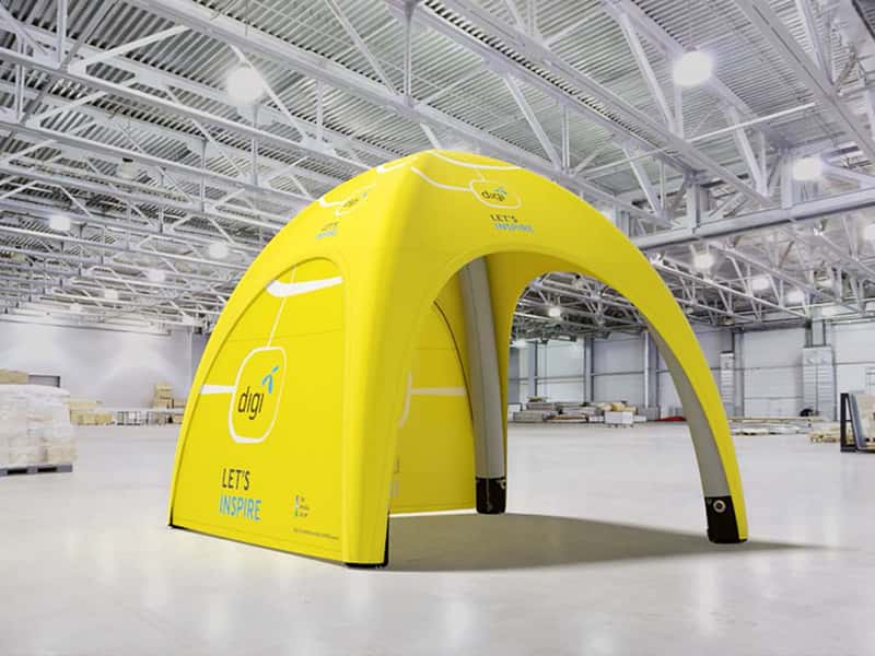 3m inflatable gazebo with 2 printed doors - Displays2Go