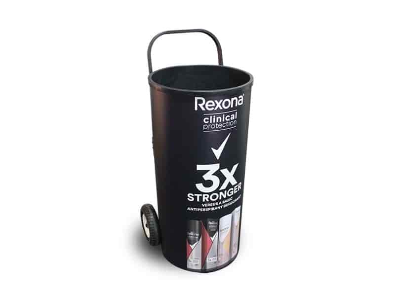 Outdoor Sampling Trolley: Rexona - Displays 2 Go