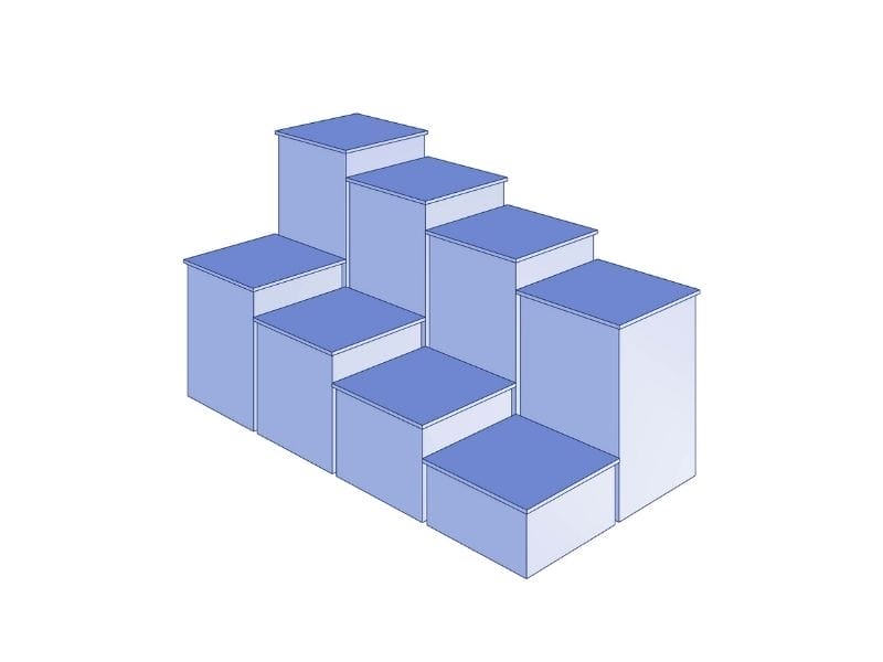 Double Staircase Plinth Kit - Displays2Go
