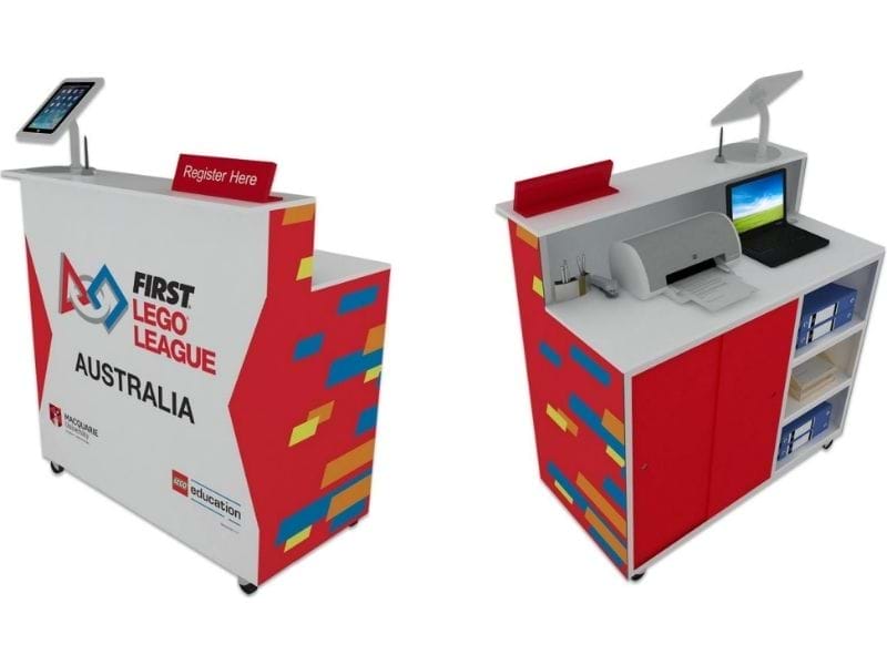 Internal cable management can keep wires and cords hidden - Displays 2 Go