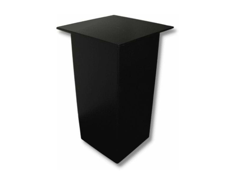 Black portable plinth with overhang top - Displays2Go.com.au