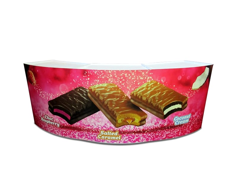 Three tables side-by-side to create 2.7m wide work surface -  Displays2Go