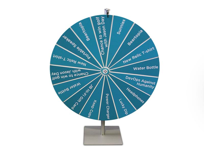 Prize wheel 1.5m high with customised 1200mm diameter wheel - Displays2Go