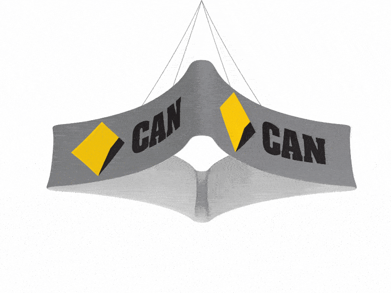 Square Curved Sky Banner  - Displays2Go