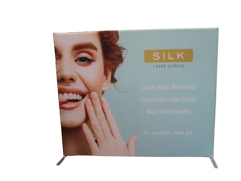 Small sized backdrop stands for shopping centre use - Displays2Go