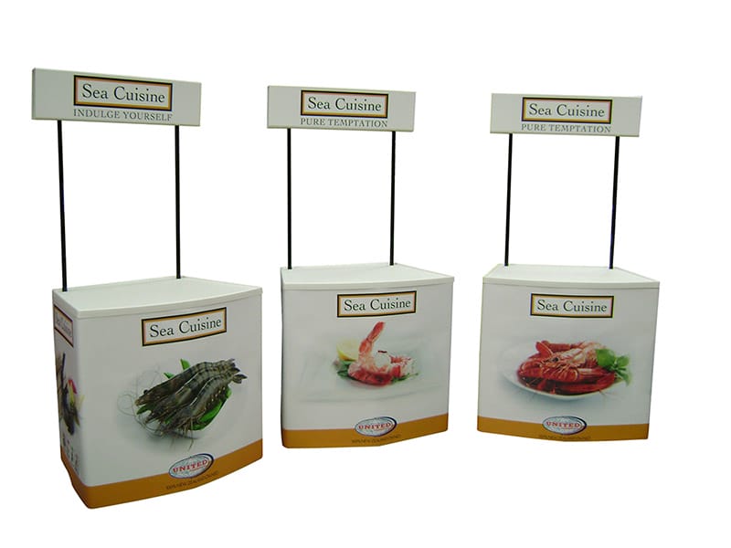 3 x Superlight 1000s with branded header boards. - Displays 2 Go