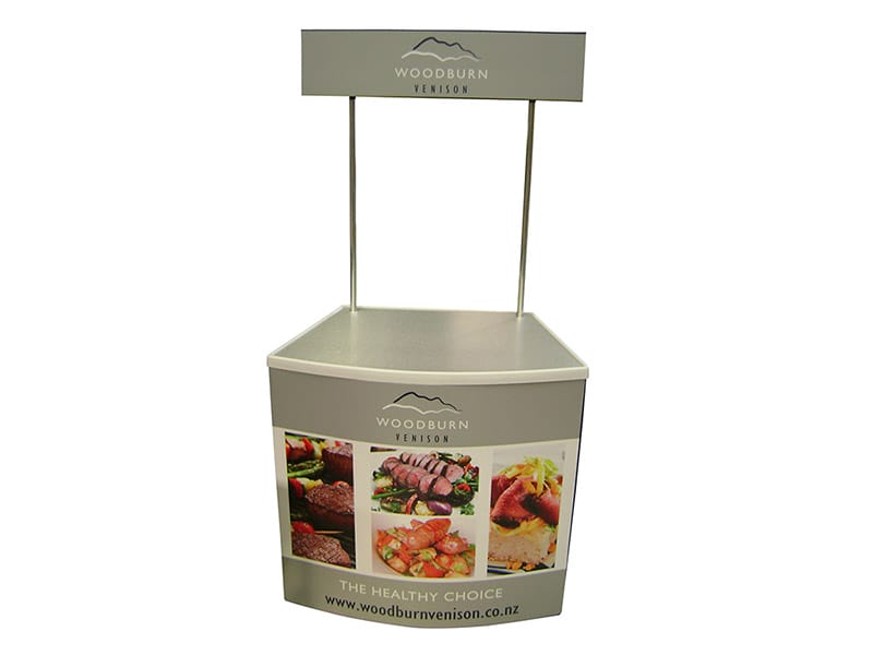 Woodburn with optional header board on two poles - Displays 2 Go