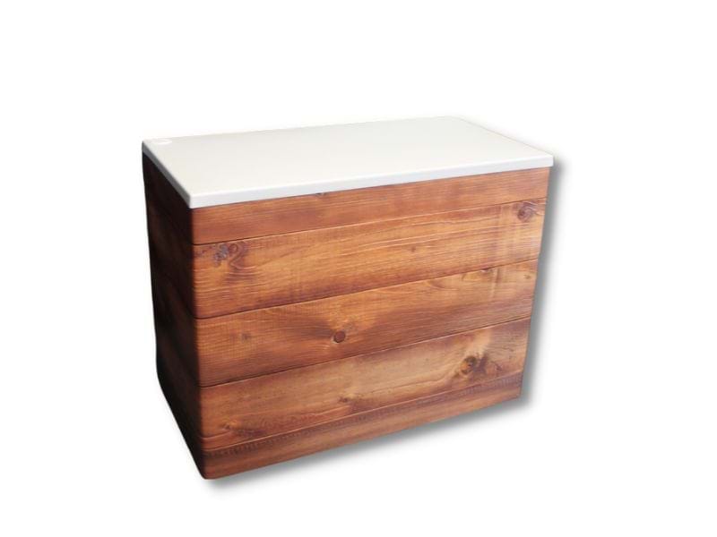 Most popular: white table top with interchangeable graphic wrap - Displays2Go