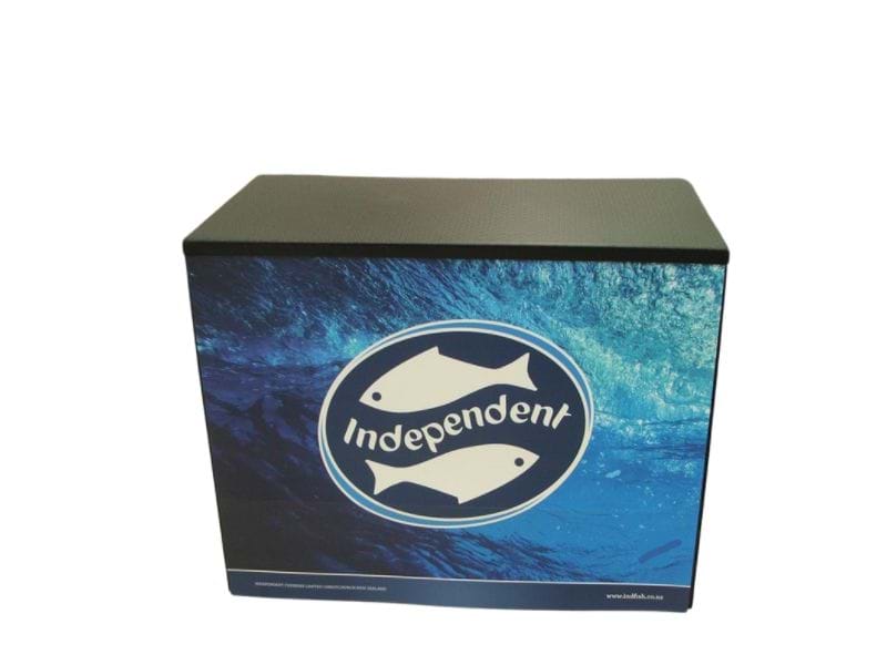 Black table top with interchangeable graphic wrap - Displays2Go