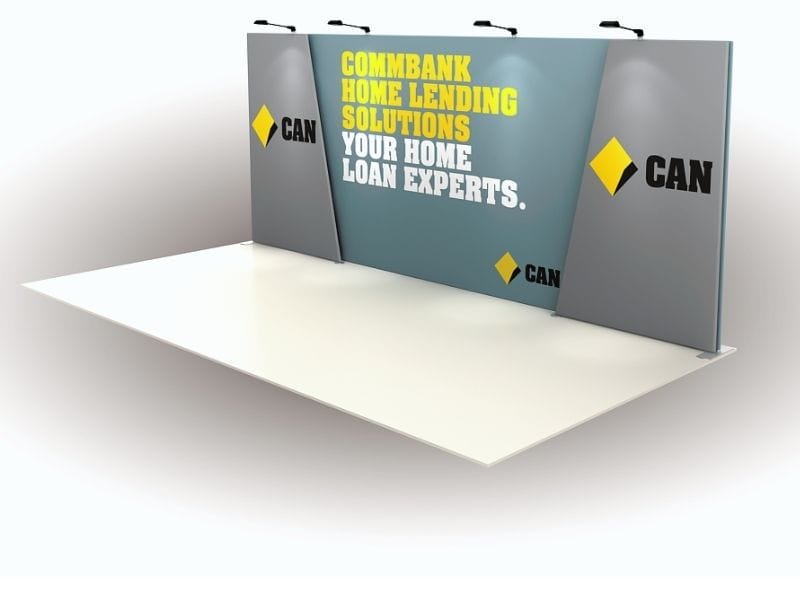 Standard size 6m backdrop with spotlights - Displays 2 Go