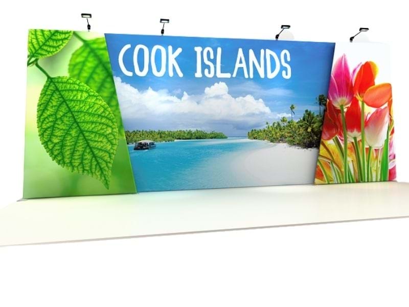 Standard size 6m backdrop with spotlights