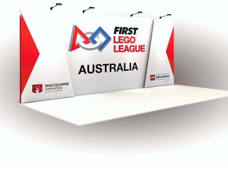 Standard size 6m backdrop with spotlights - Displays 2 Go