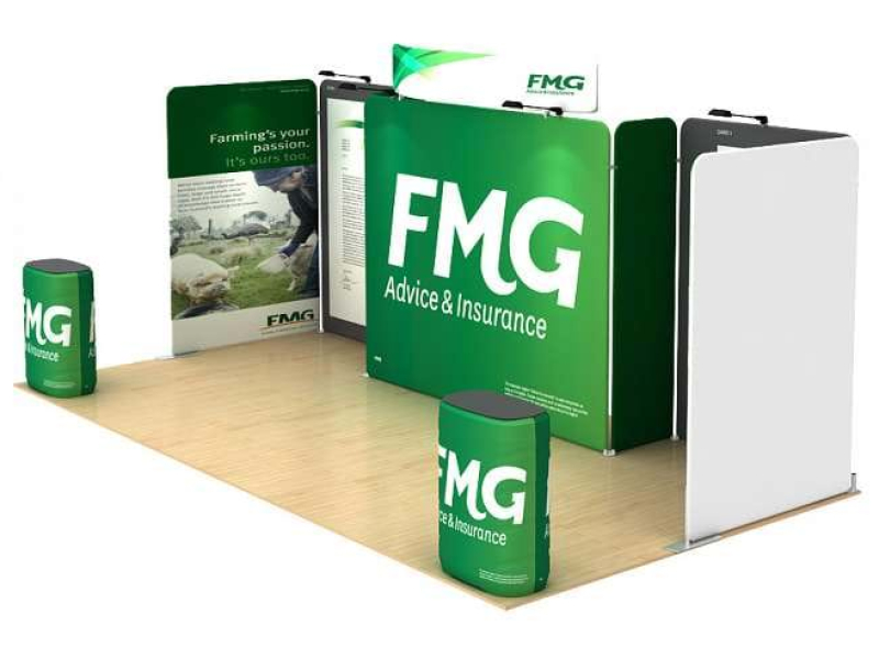 6m exhibition stand in modular sections - Displays2Go.com.au