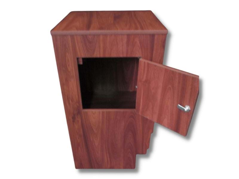 Custom features can be added to suit you, including locking doors and entry slots - Displays2Go