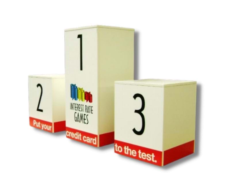 Winners' podiums can be produced at sizes to suit your requirements - Displays2Go