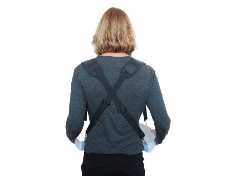 Adjustable straps include comfort padding for shoulders - Displays2Go