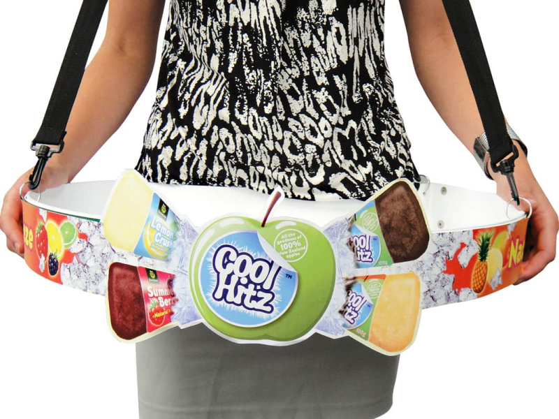 Graphic strips can have profile cutting for added attention - Displays2Go