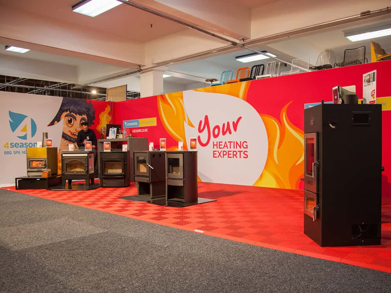 Exhibition wall graphics on two sides - Displays2Go