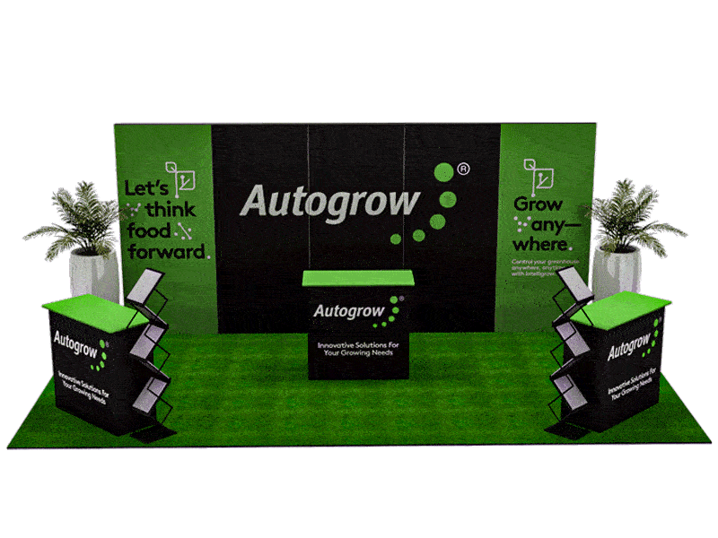 6 metre wide exhibition booth wall - Displays2Go