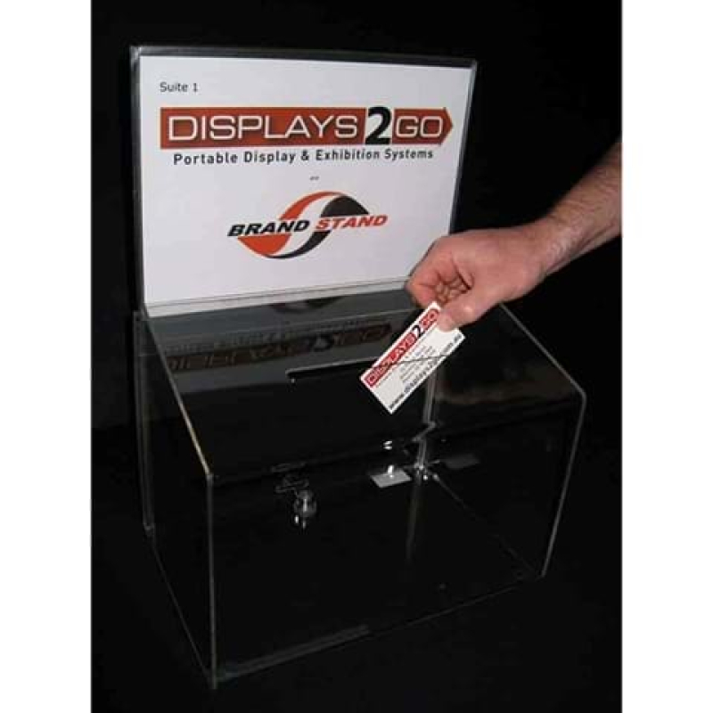 Clear acrylic entry box - Displays2Go