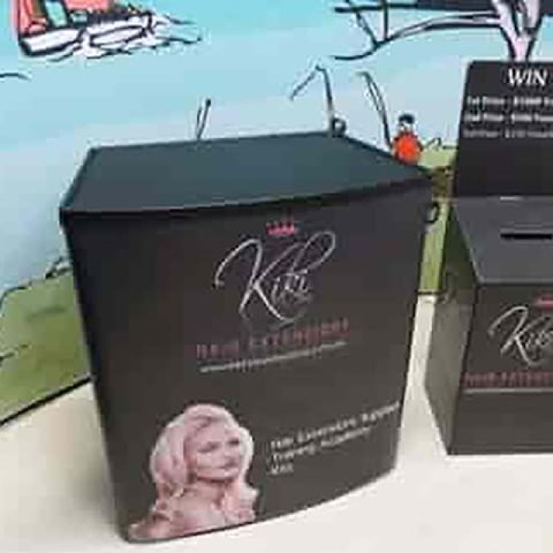 Sales table and entry box combo kit for shopping mall - Displays2Go