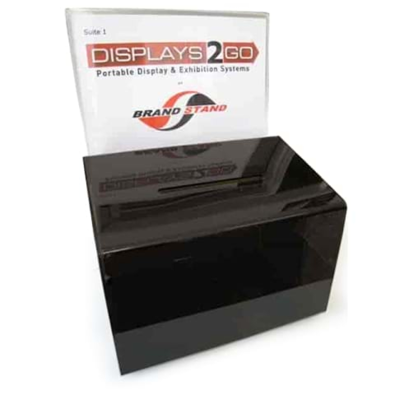 Acrylic box in smoked colour in A4 size - Displays2Go