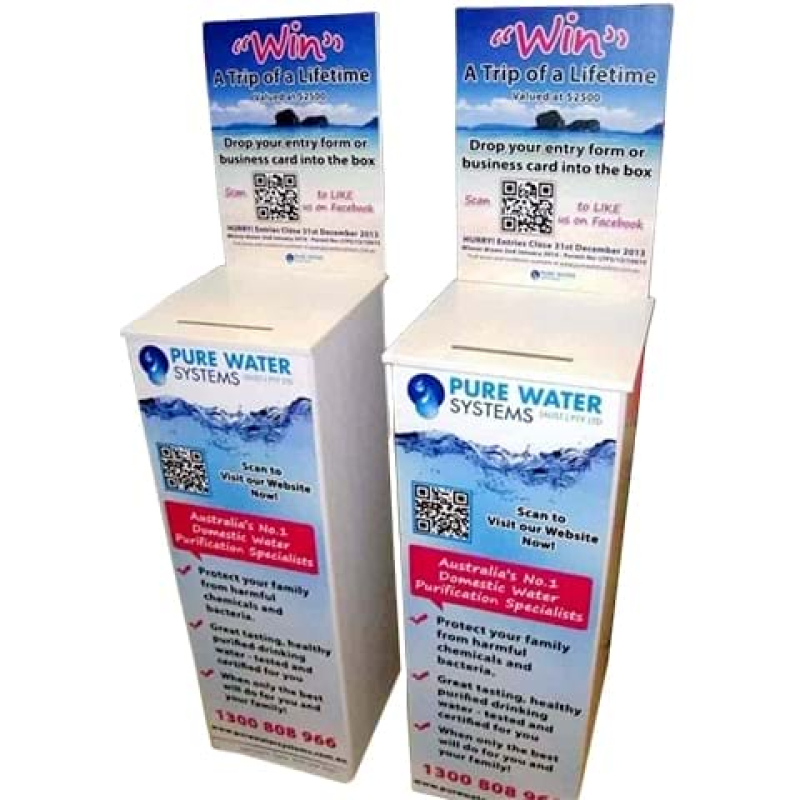 Free standing units for collecting business cards - Displays2Go