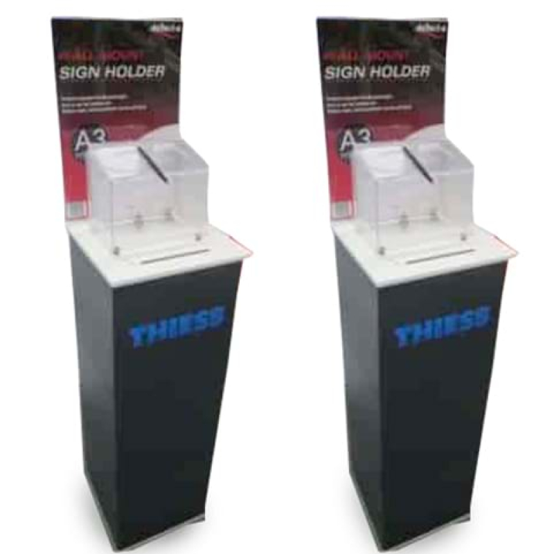 Pedestal display with entry box on top - Displays2Go