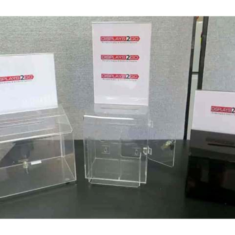 Clear boxes are available in a variety of sizes - Displays2Go