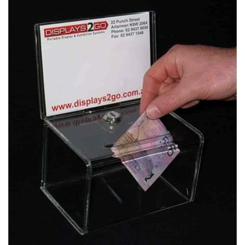 Perspex entry box - Displays2Go