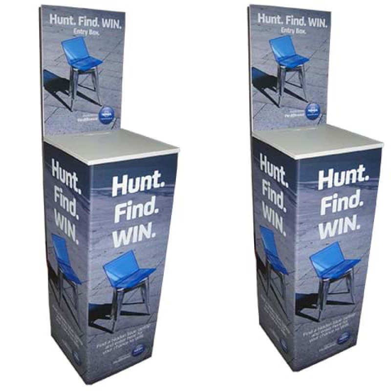 Competition box with flat writing surface - Displays2Go