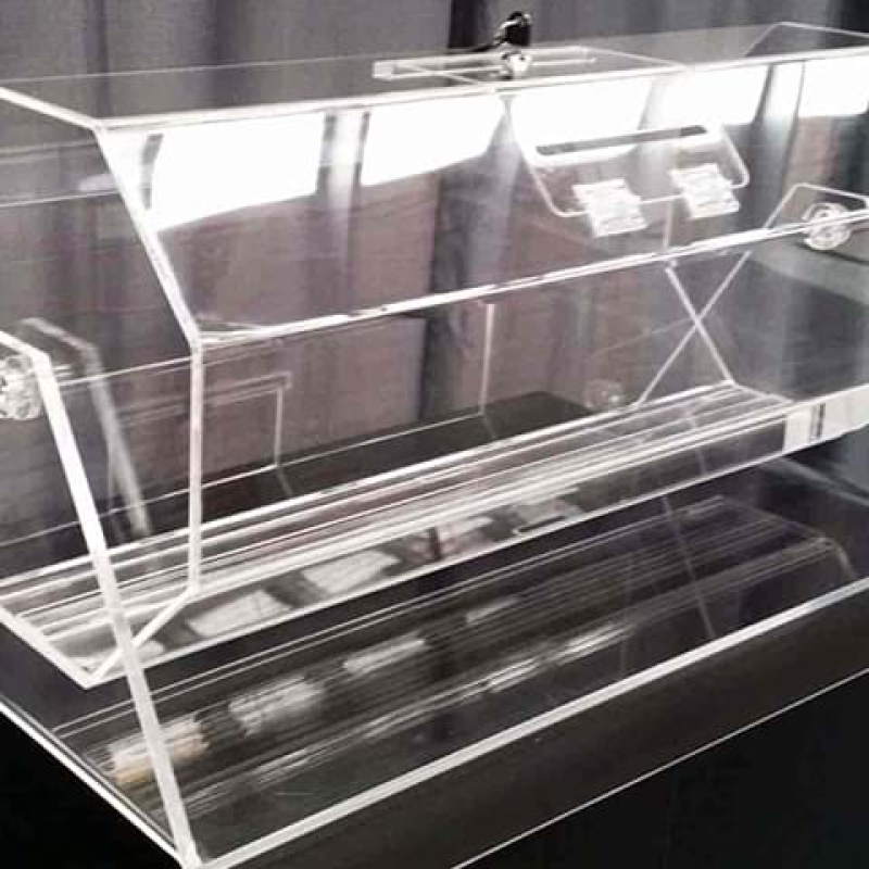 Raffle barrel in clear acrylic - Displays2Go
