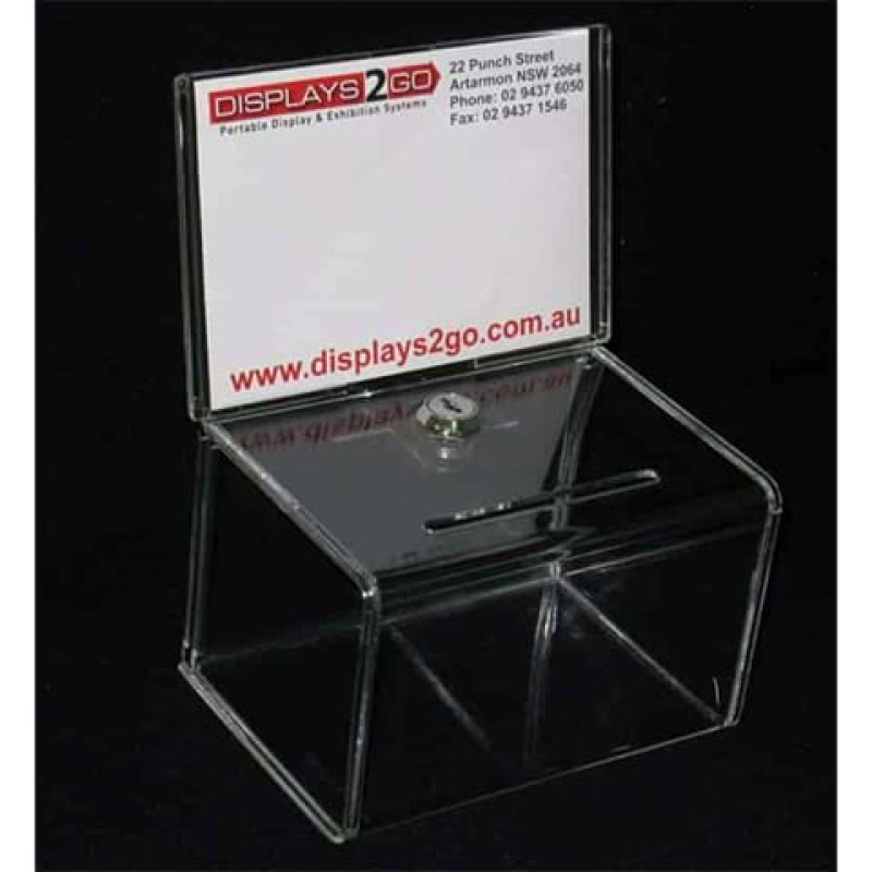 Clear acrylic entry box - Displays2Go