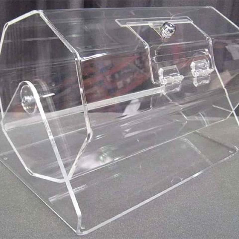 Raffle barrel in clear acrylic - Displays2Go